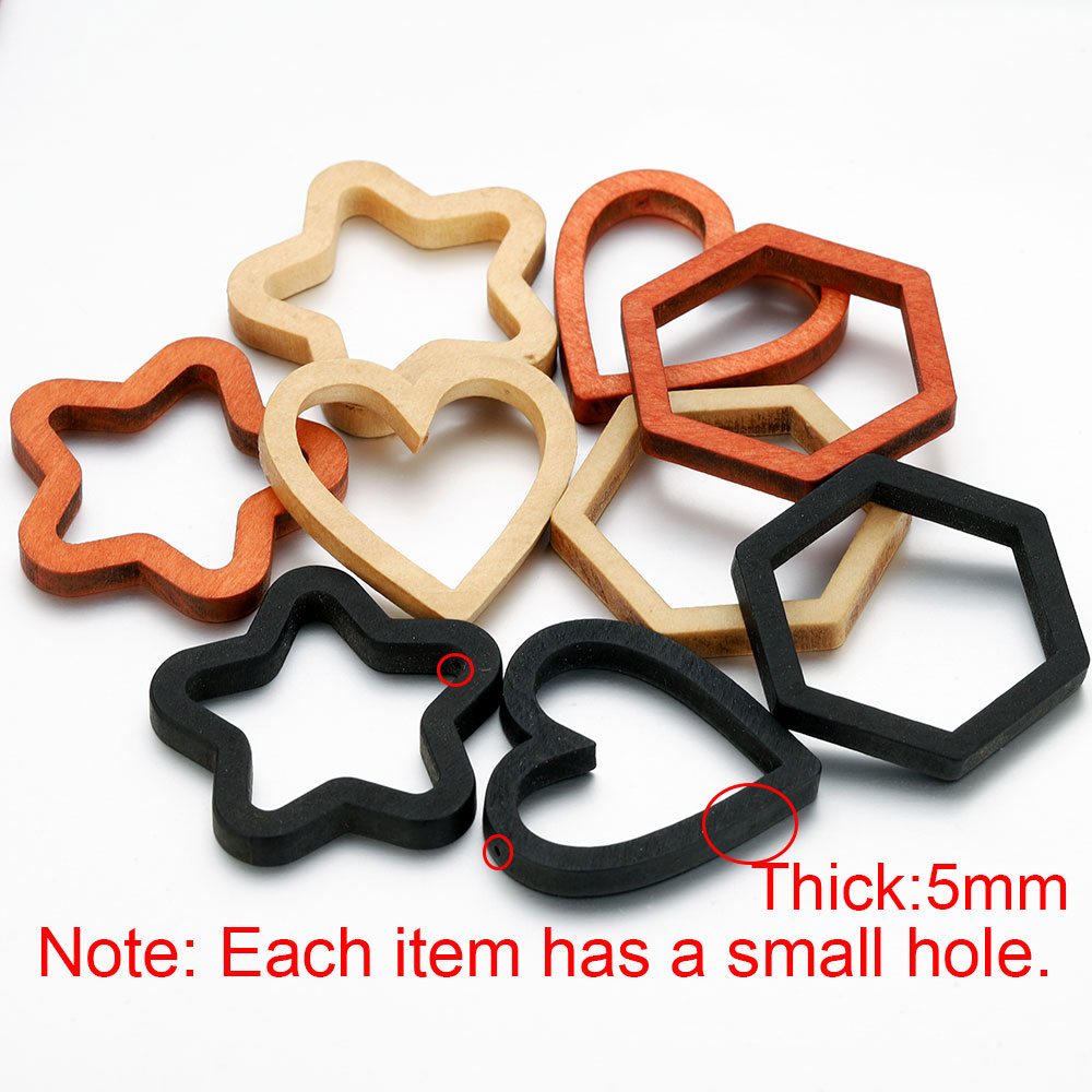 Resin Crafts Diy - 10pcs DIY 쥬얼리 만들기위한 나무 심장