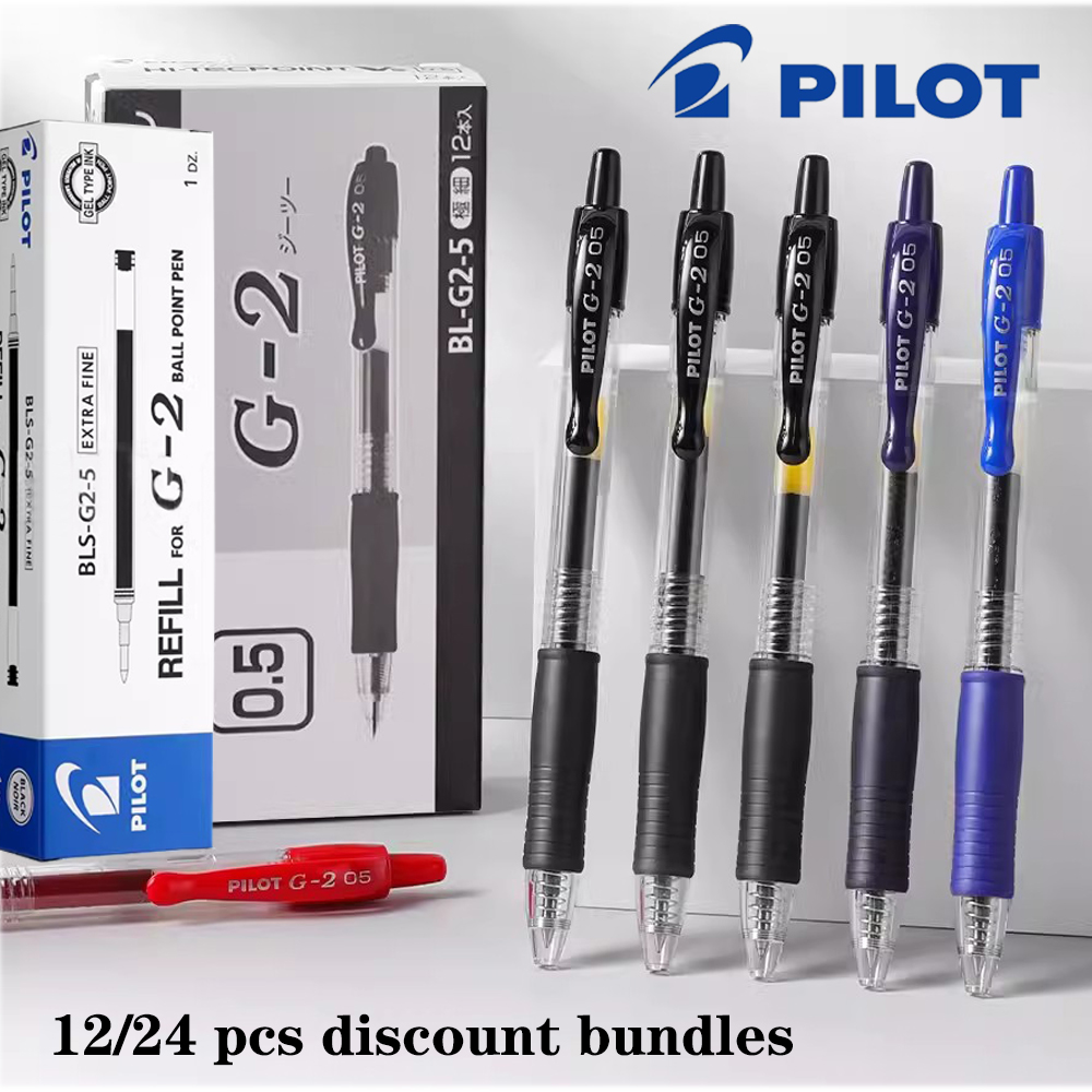 Pilot Pen G2 - 12/24Pcs 정품 파일럿 젤 펜 세트
