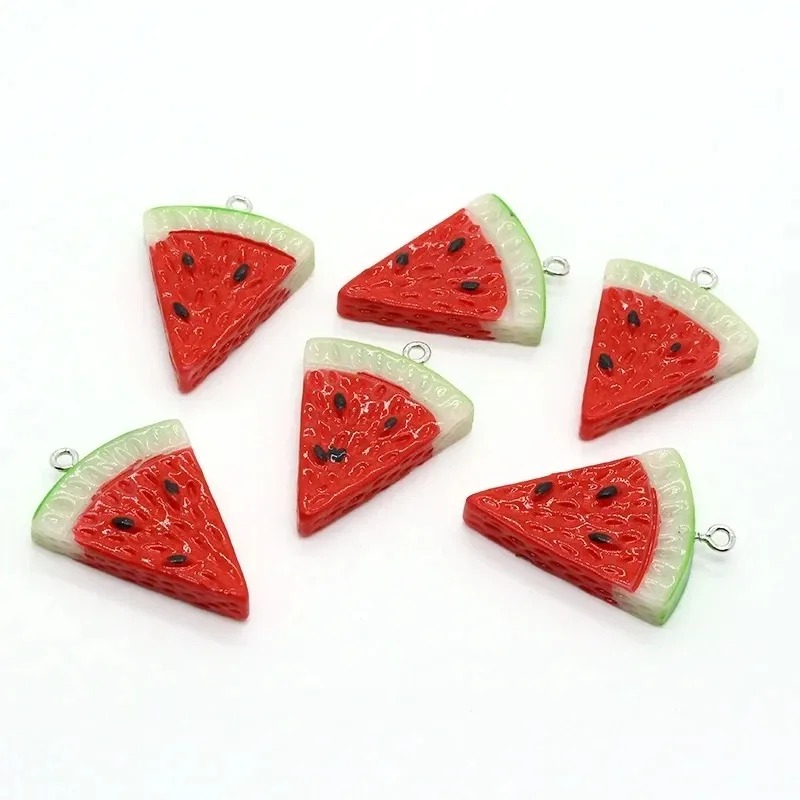 Resin Crafts Diy - 10Pcs 양면 삼각형 수박 수지 참