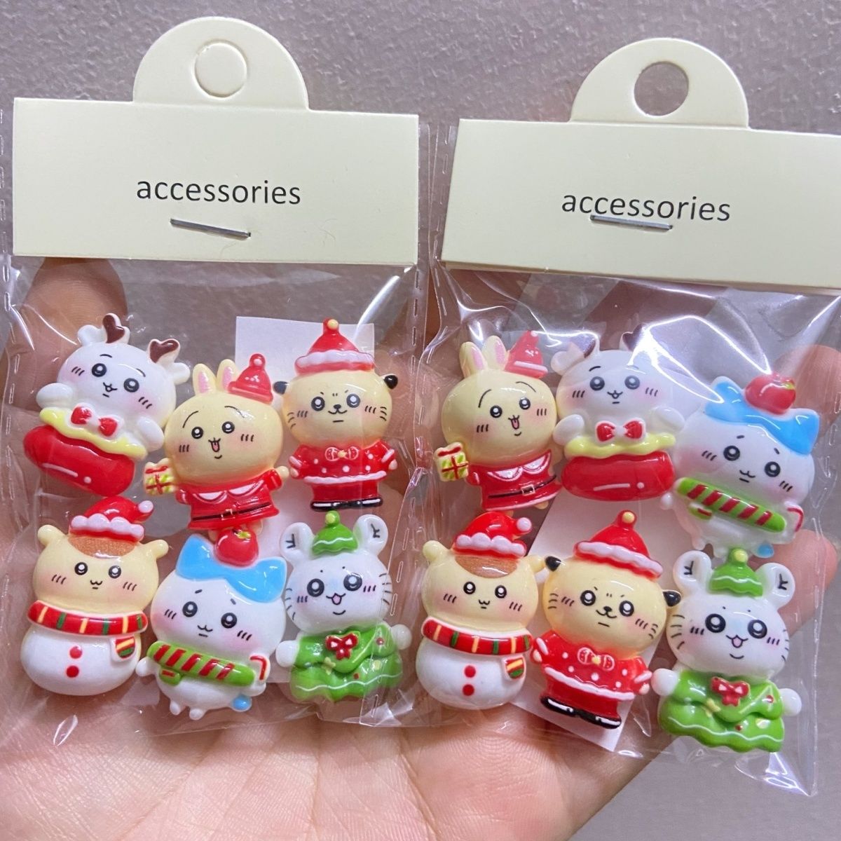 Resin Crafts Diy - 크리스마스 솔리드 컬러 치이카와 레진 탈부착