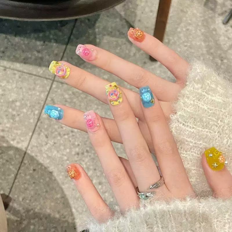 Resin Crafts Diy - 100개 미니 컬러풀 거북이 레진 참