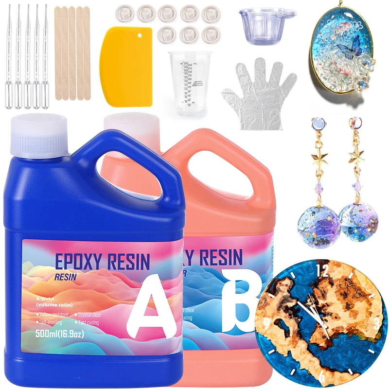Epoxy Uv Resin Kit - 쉽게 혼합되는 에폭시 레진 키트, 크리스탈처럼