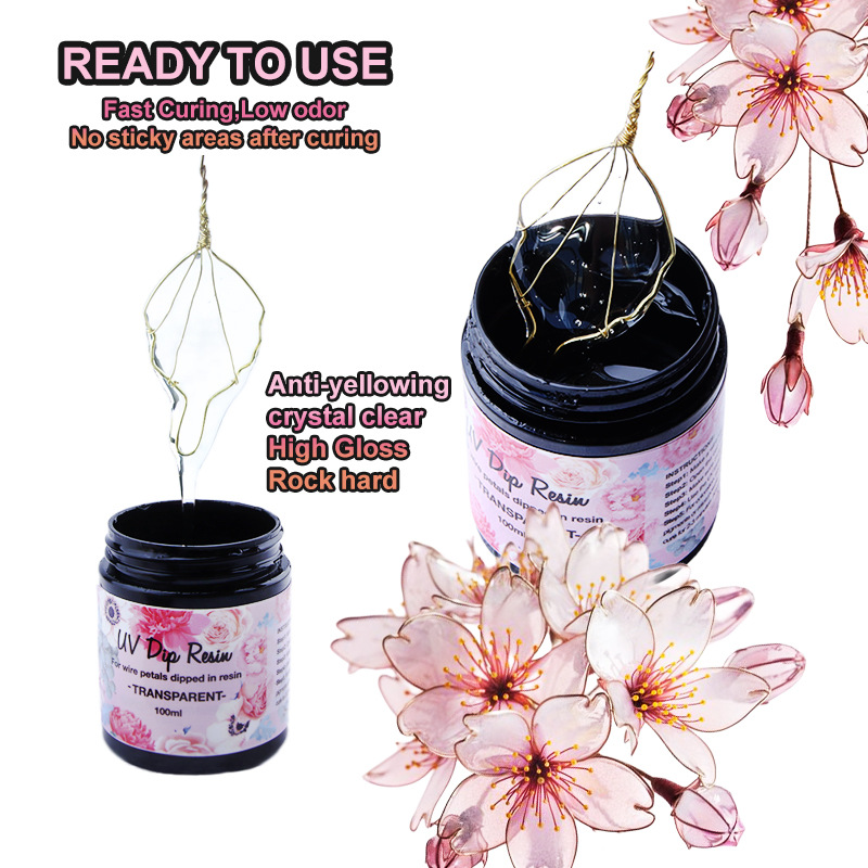 Flower Preservation Resin - UV DIP 송진 접착제 와이어 금속용