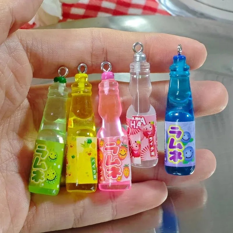 Resin Crafts Diy - 10Pcs 작은 소다병 레진 참 장식품