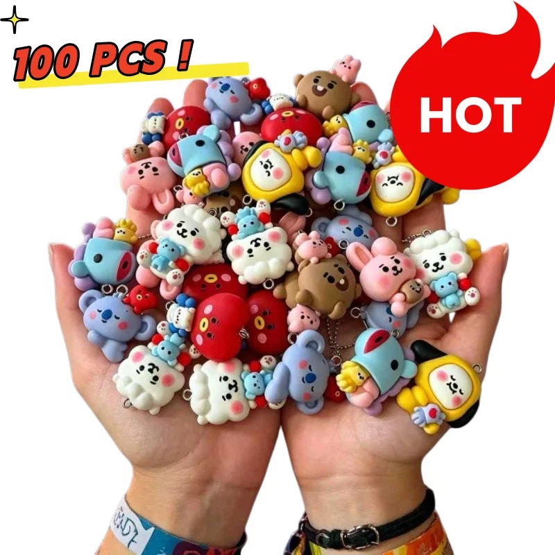 Resin Crafts Diy - 7pcs BT21 수지 만화 참 DIY