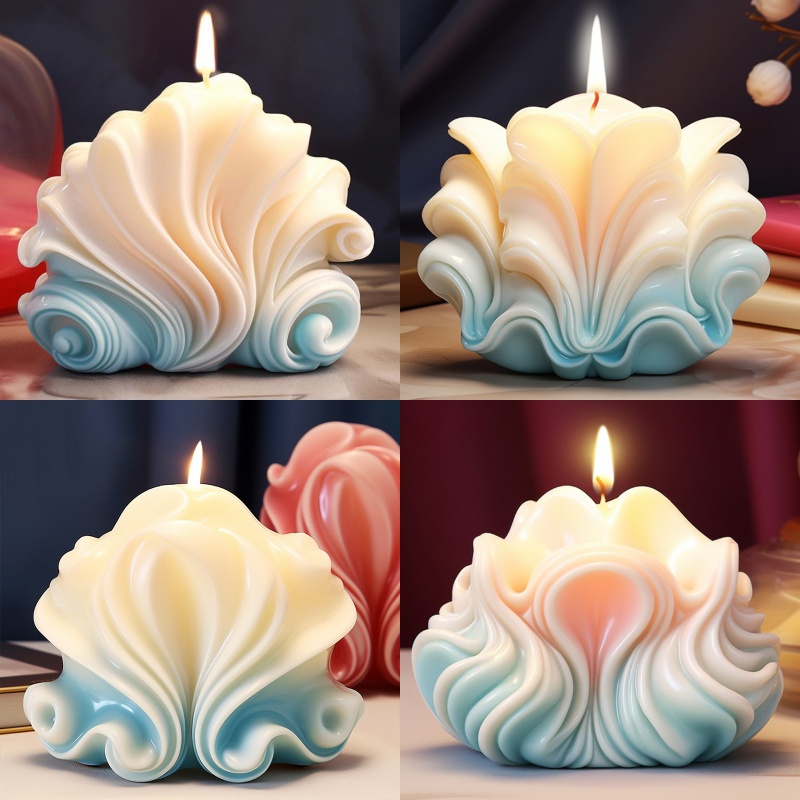 Resin Ocean Wave Mold - 오션 쉘 캔들 실리콘 몰드 수제