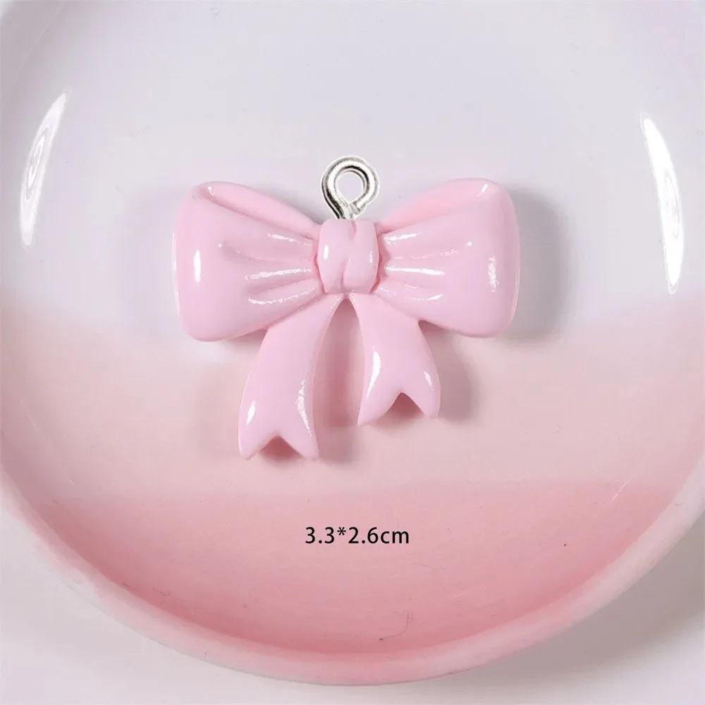 10 조각 캔디 컬러 보우 수지 참 수제 장식품 여성  - Resin Crafts Diy 리뷰 및 가격