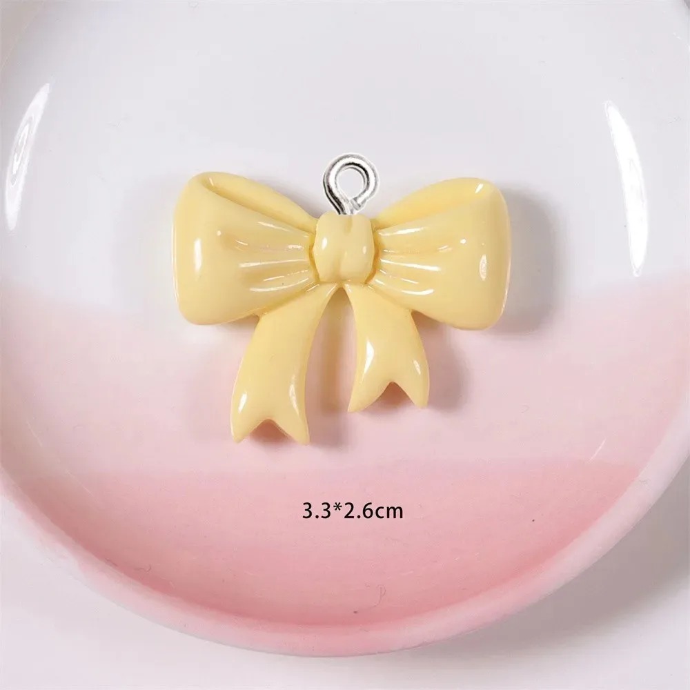 10 조각 캔디 컬러 보우 수지 참 수제 장식품 여성  - Resin Crafts Diy 리뷰 및 가격