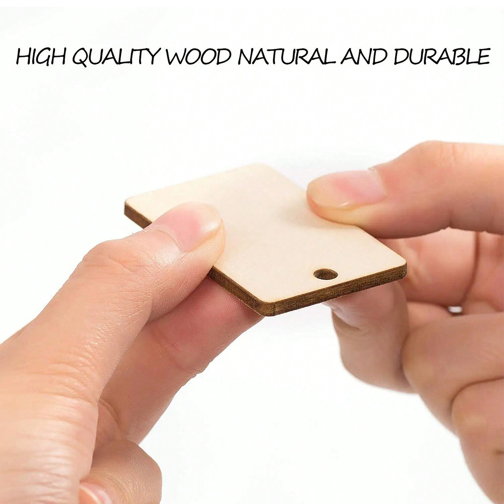 60pcs 빈 나무 열쇠 고리 직사각형 나무 열쇠 고리 - Wood Ring Blank 리뷰 및 가격