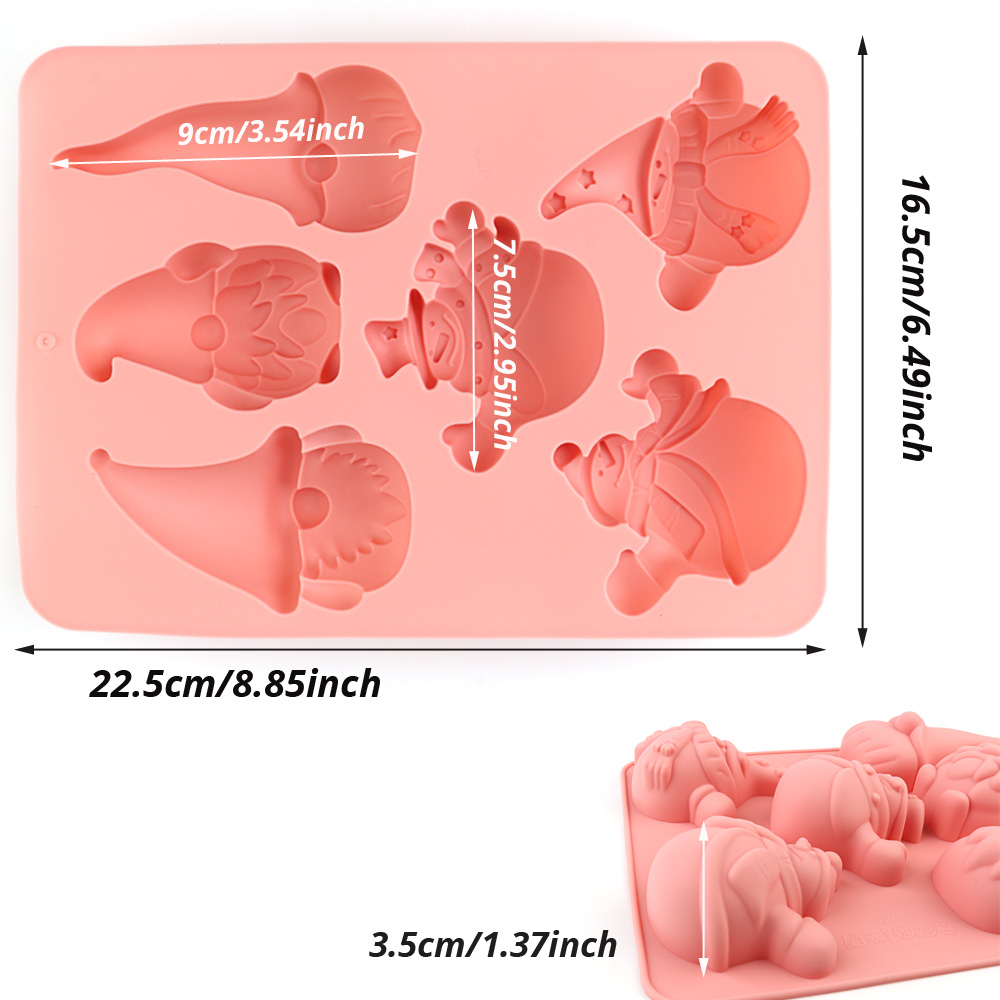 6구 크리스마스 노움 케이크 초콜릿 실리콘 베이킹 몰드 - Resin Craft Ideas 리뷰 및 가격