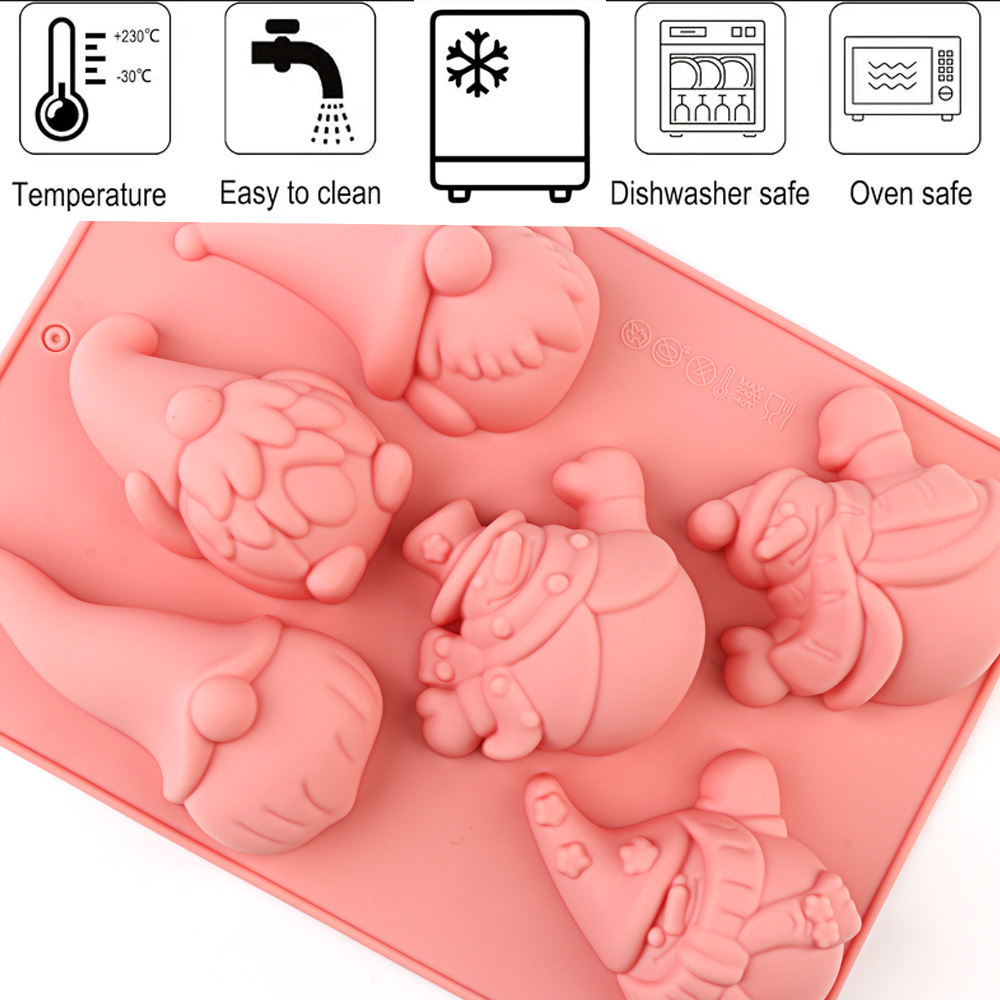 6구 크리스마스 노움 케이크 초콜릿 실리콘 베이킹 몰드 - Resin Craft Ideas 리뷰 및 가격