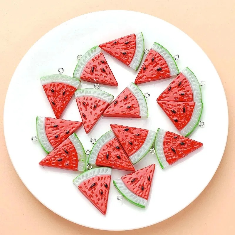 10Pcs 양면 삼각형 수박 수지 참 DIY 귀걸이 쥬 - Resin Crafts Diy 리뷰 및 가격