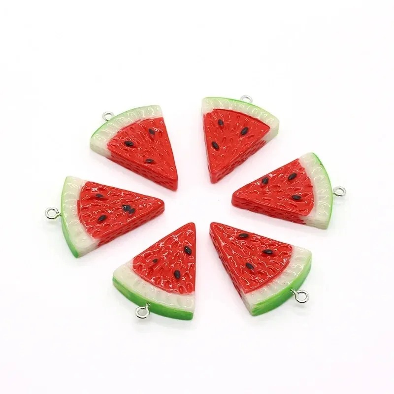 10Pcs 양면 삼각형 수박 수지 참 DIY 귀걸이 쥬 - Resin Crafts Diy 리뷰 및 가격