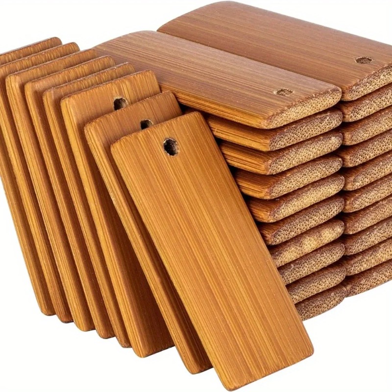 100개 천연 나무 블랭크 45x20mm 대나무 태그  - Wood Ring Blank 리뷰 및 가격