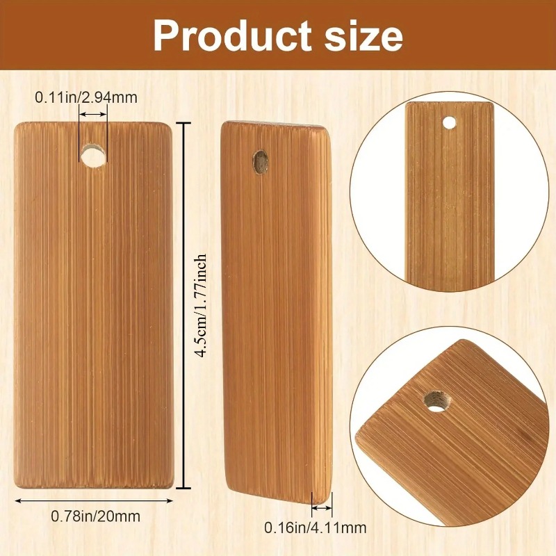 100개 천연 나무 블랭크 45x20mm 대나무 태그  - Wood Ring Blank 리뷰 및 가격