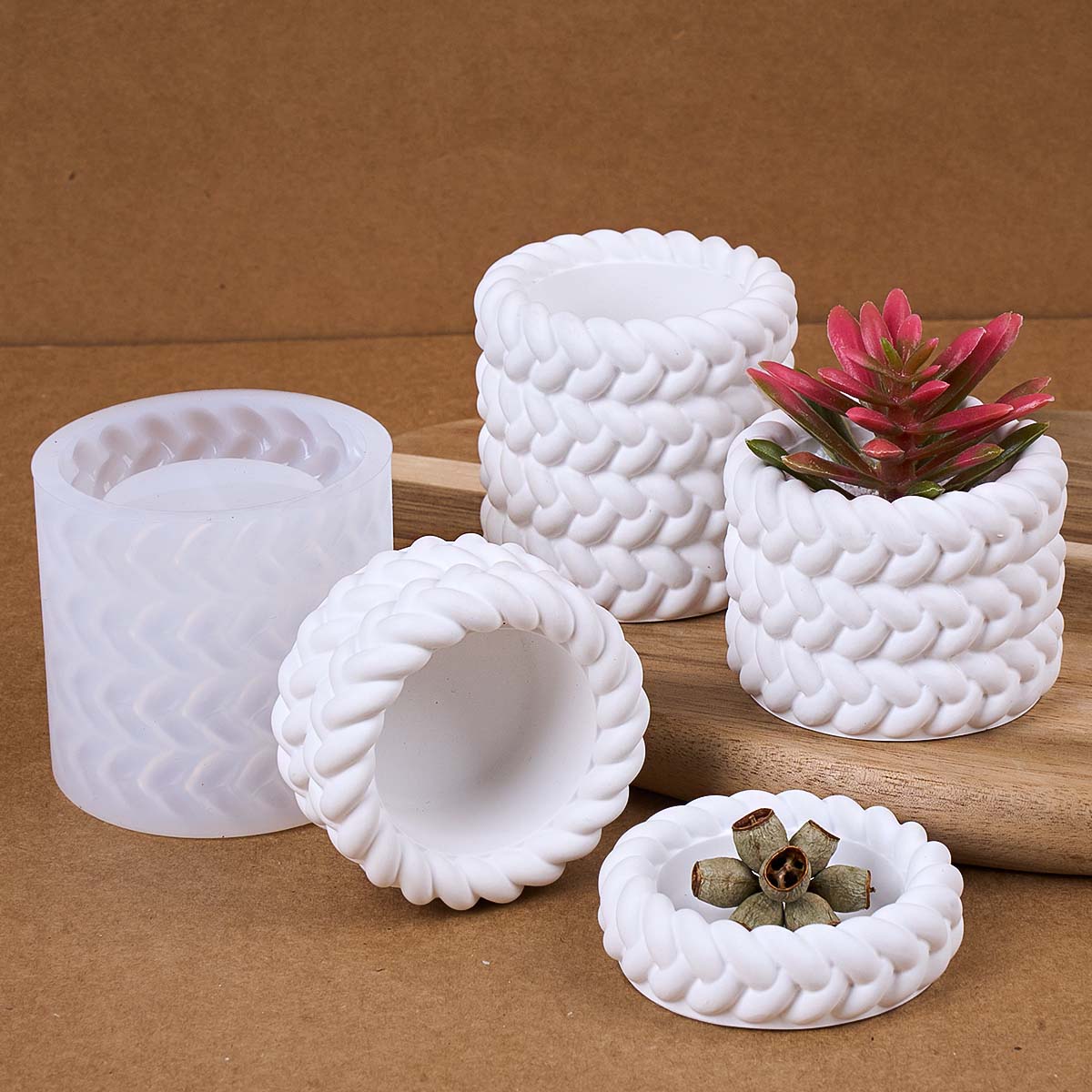 1/2/3/4층 헴프 로프 캔들 자 실리콘 몰드 DIY - Coaster Mold Round 리뷰 및 가격