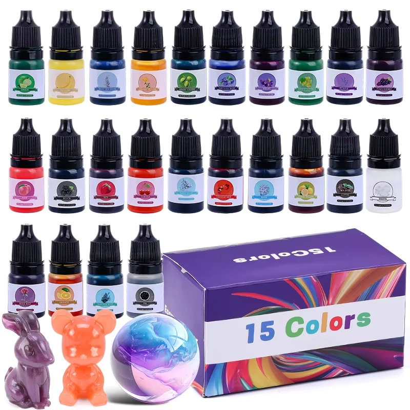 에폭시 수지 색소 24가지 생생한 색상 액체 에폭시 색 - Epoxy Uv Resin Kit 리뷰 및 가격