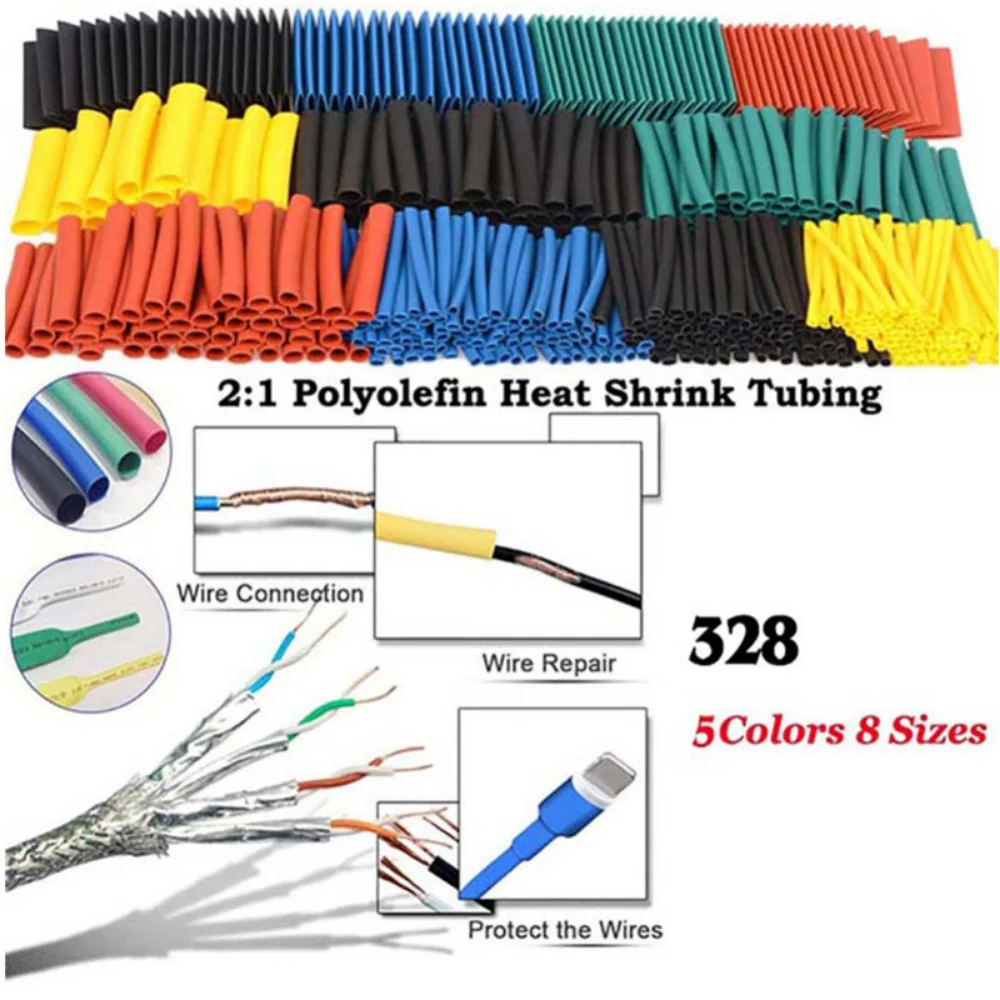 580/530/127PCS 열수축 튜브 키트 2:1 수 - Heat Gun Small 리뷰 및 가격