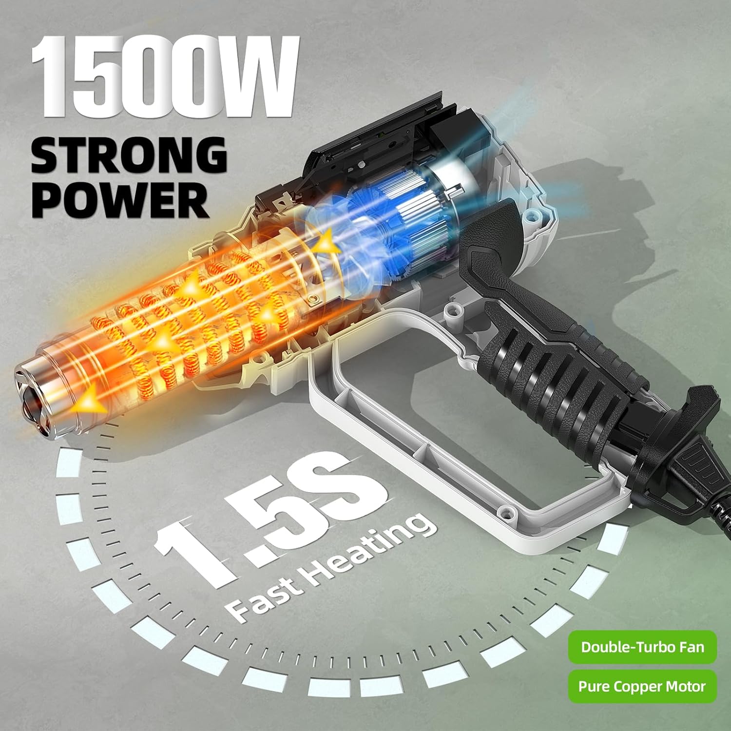 LCD 12가지 가변 온도 조절이 가능한 열풍총 120 - Heat Gun Small 리뷰 및 가격