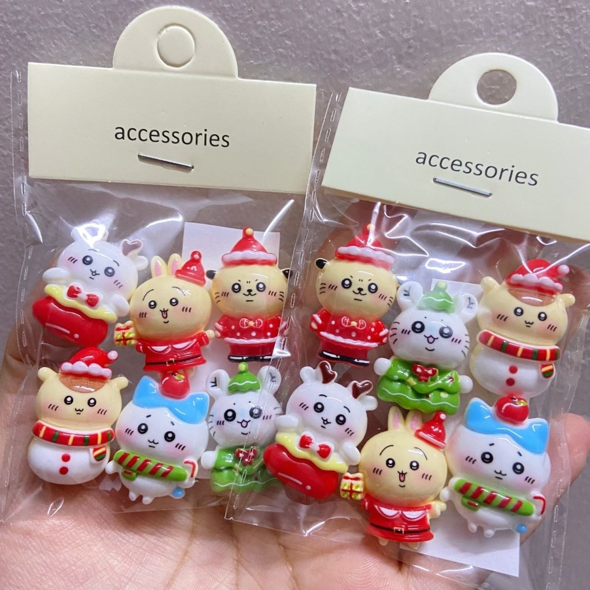크리스마스 솔리드 컬러 치이카와 레진 탈부착 스티커 D - Resin Crafts Diy 리뷰 및 가격