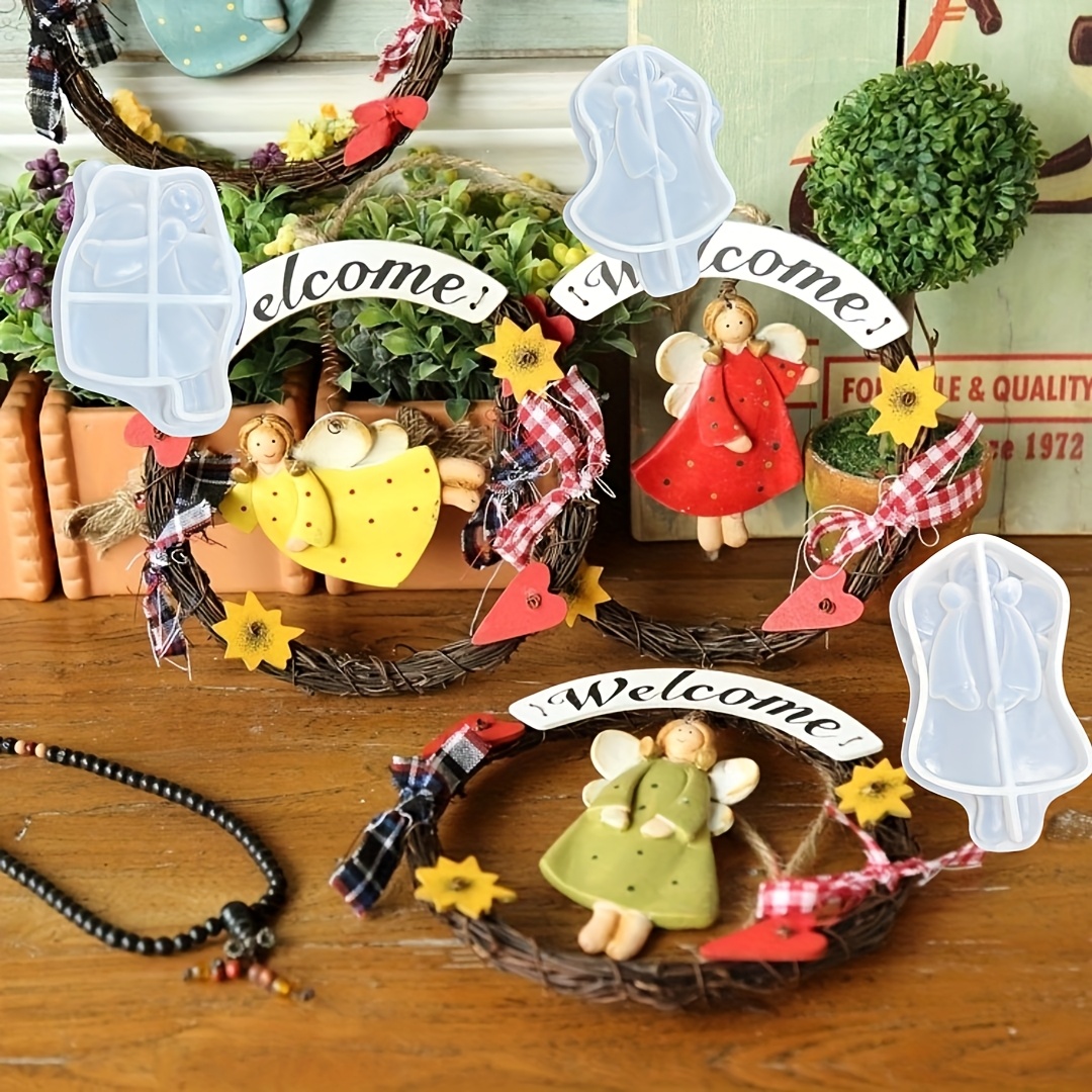 4pcs 천사 펜던트 금형, 수지 실리콘 금형, 천사  - Resin Craft Ideas 리뷰 및 가격