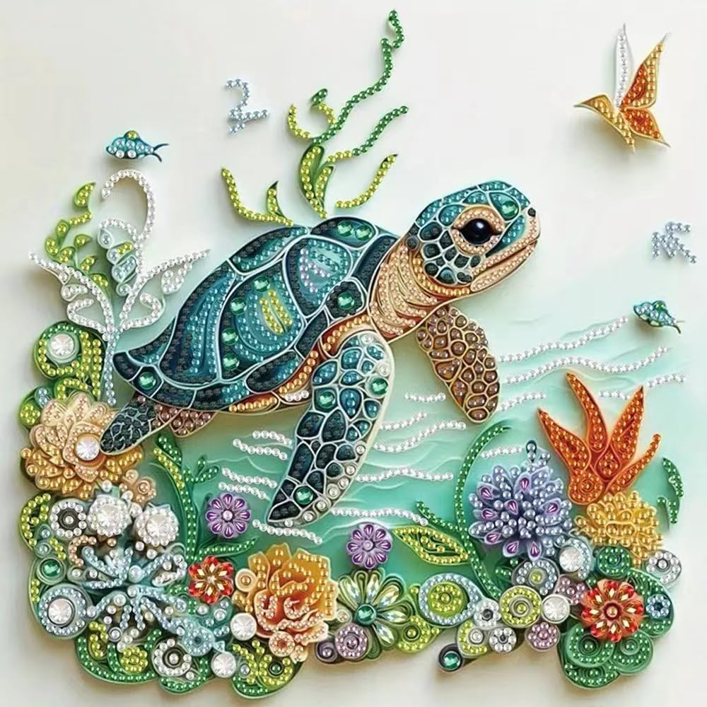 바다거북 동물 다이아몬드 페인팅 키트 (성인 초보자용  - Resin Craft For Beginners 리뷰 및 가격