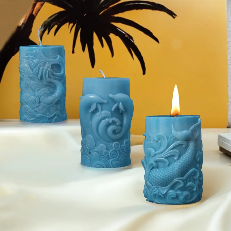 2024 대양 파도 거품 원통형 양초, 실리콘 몰드,  - Resin Ocean Wave Mold 리뷰 및 가격