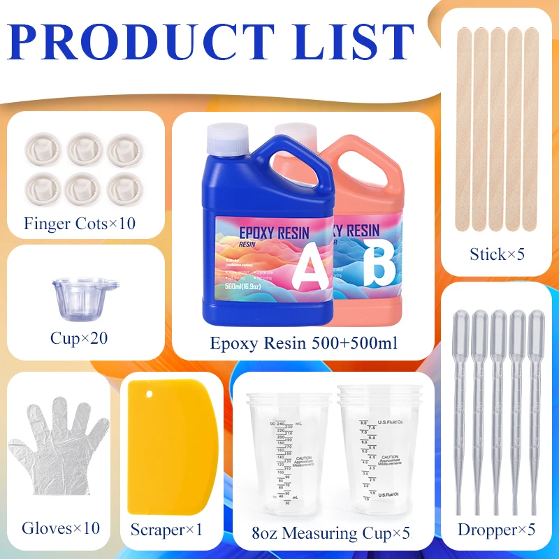 쉽게 혼합되는 에폭시 레진 키트, 크리스탈처럼 투명한  - Epoxy Uv Resin Kit 리뷰 및 가격