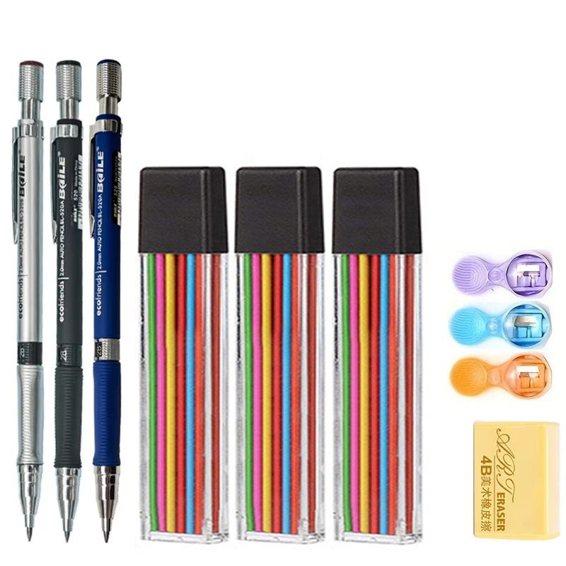 2.0mm 기계식 연필 세트 2B 검정/컬러 리필 포함 - Staedtler Pencil Lumocolor 리뷰 및 가격