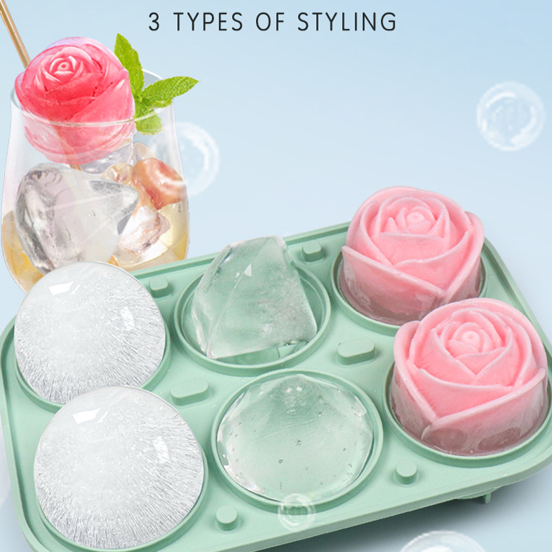 3D 로즈 다이아몬드 라운드 아이스 큐브 금형 4/6  - Coaster Mold Round 리뷰 및 가격