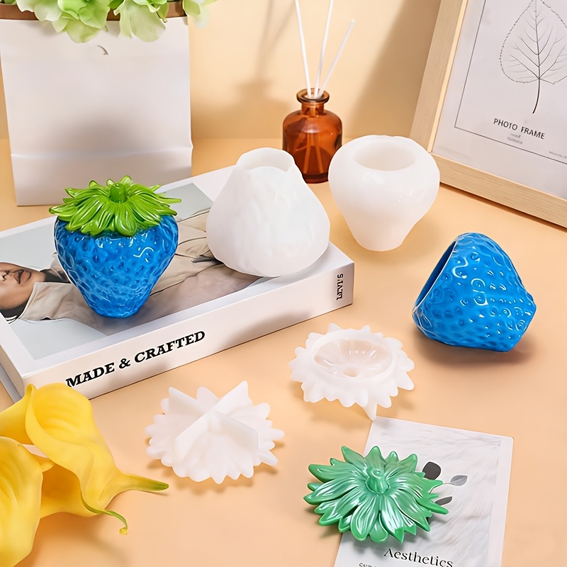 뚜껑이 있는 딸기 모양 레진 몰드 1개, DIY 보석  - Resin Craft Ideas 리뷰 및 가격