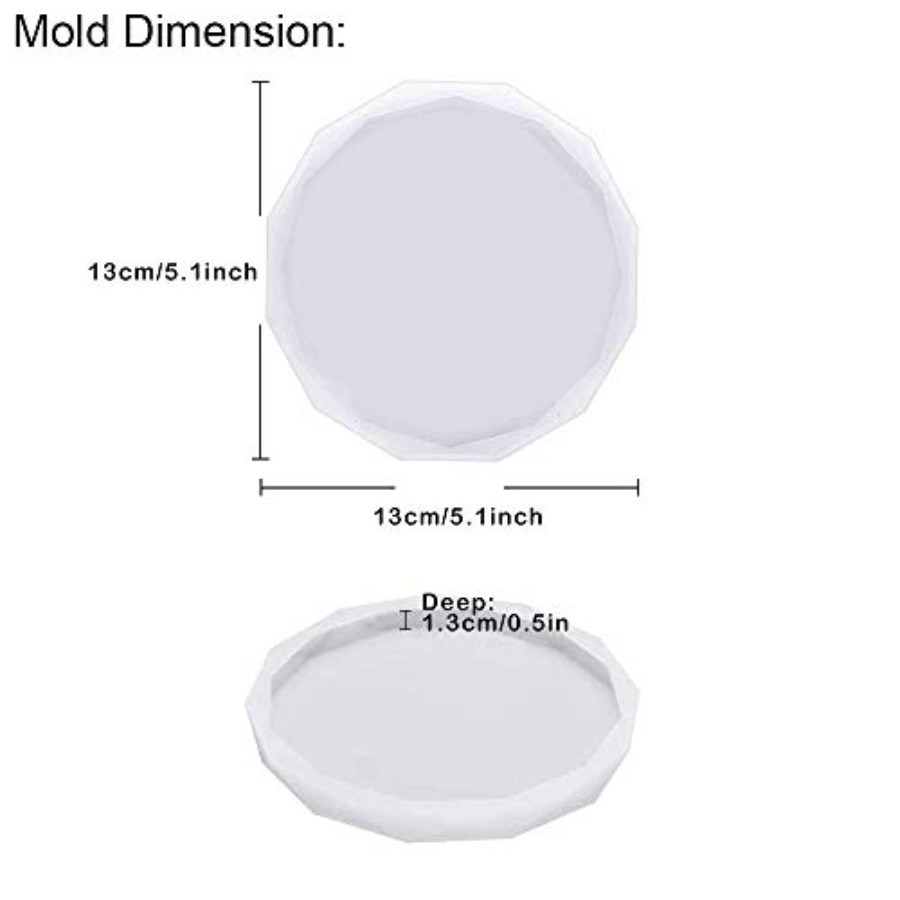 4팩 코스터 몰드 - 에폭시 레진 주조용 다이아몬드 엣 - Geode Mold Silicone 리뷰 및 가격