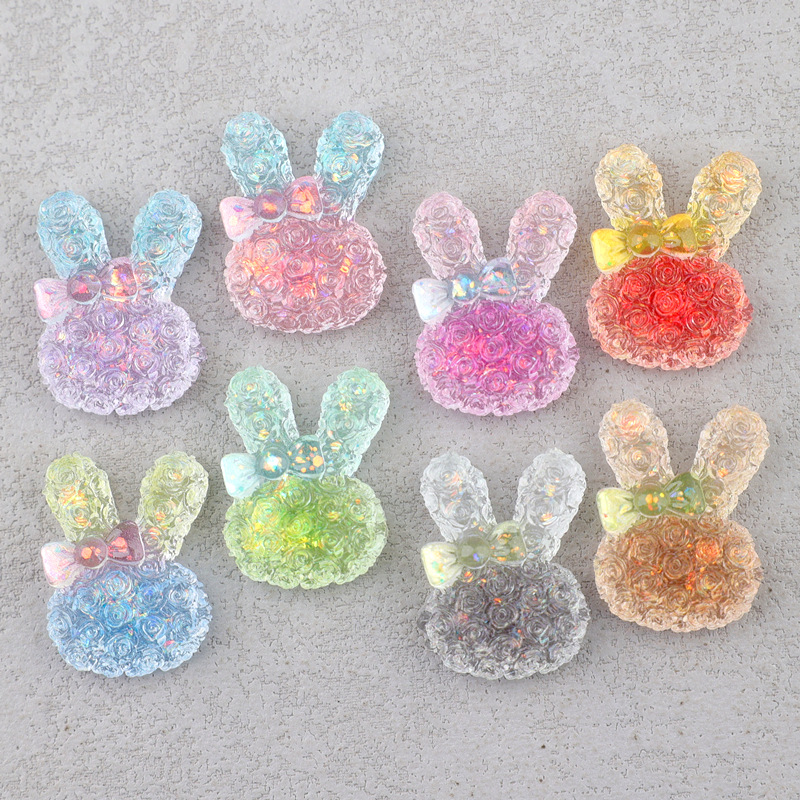 5PCS 18*25mm 빛나는 그라데이션 토끼 수지 카 - Resin Crafts Diy 리뷰 및 가격