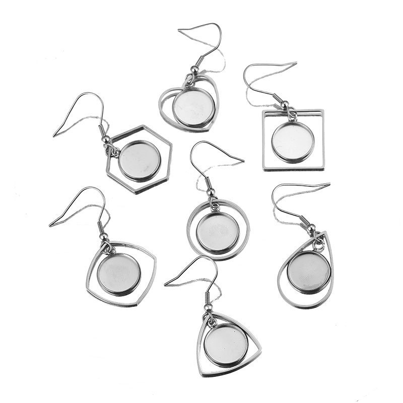 10pc 스테인레스 스틸 트레이 베젤 카보 숑 귀걸이  - Bezels Set Pendant 리뷰 및 가격