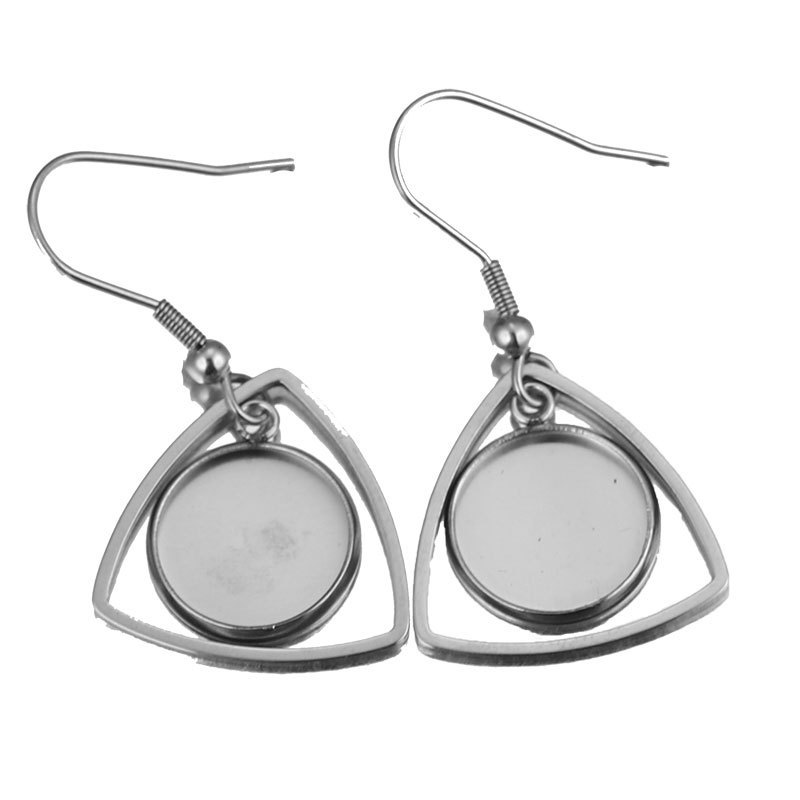 10pc 스테인레스 스틸 트레이 베젤 카보 숑 귀걸이  - Bezels Set Pendant 리뷰 및 가격