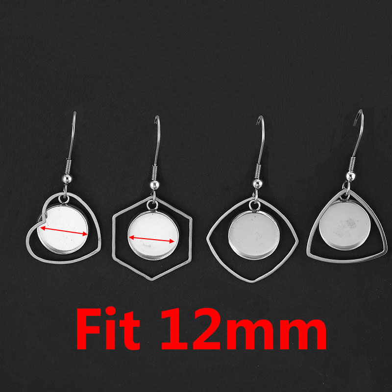 10pc 스테인레스 스틸 트레이 베젤 카보 숑 귀걸이  - Bezels Set Pendant 리뷰 및 가격