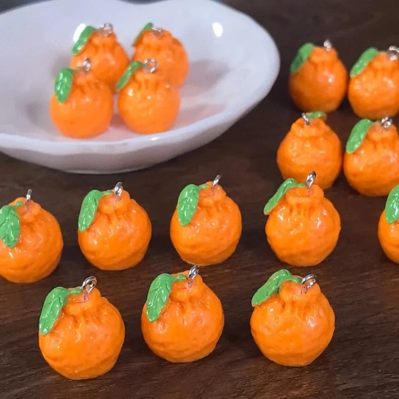 10개 3D 시뮬레이션 데코폰 만다린 오렌지 레진 참  - Resin Crafts Diy 리뷰 및 가격