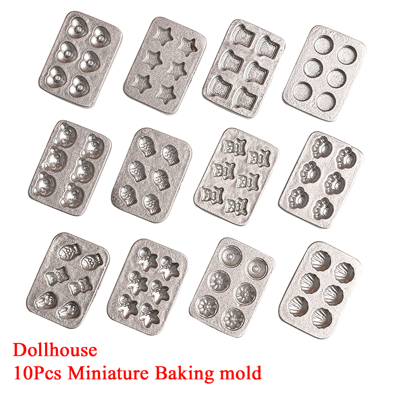 10개 인형 집 미니어처 미니 케이크 베이킹 몰드 주방 - Silicone Mold Tray 리뷰 및 가격