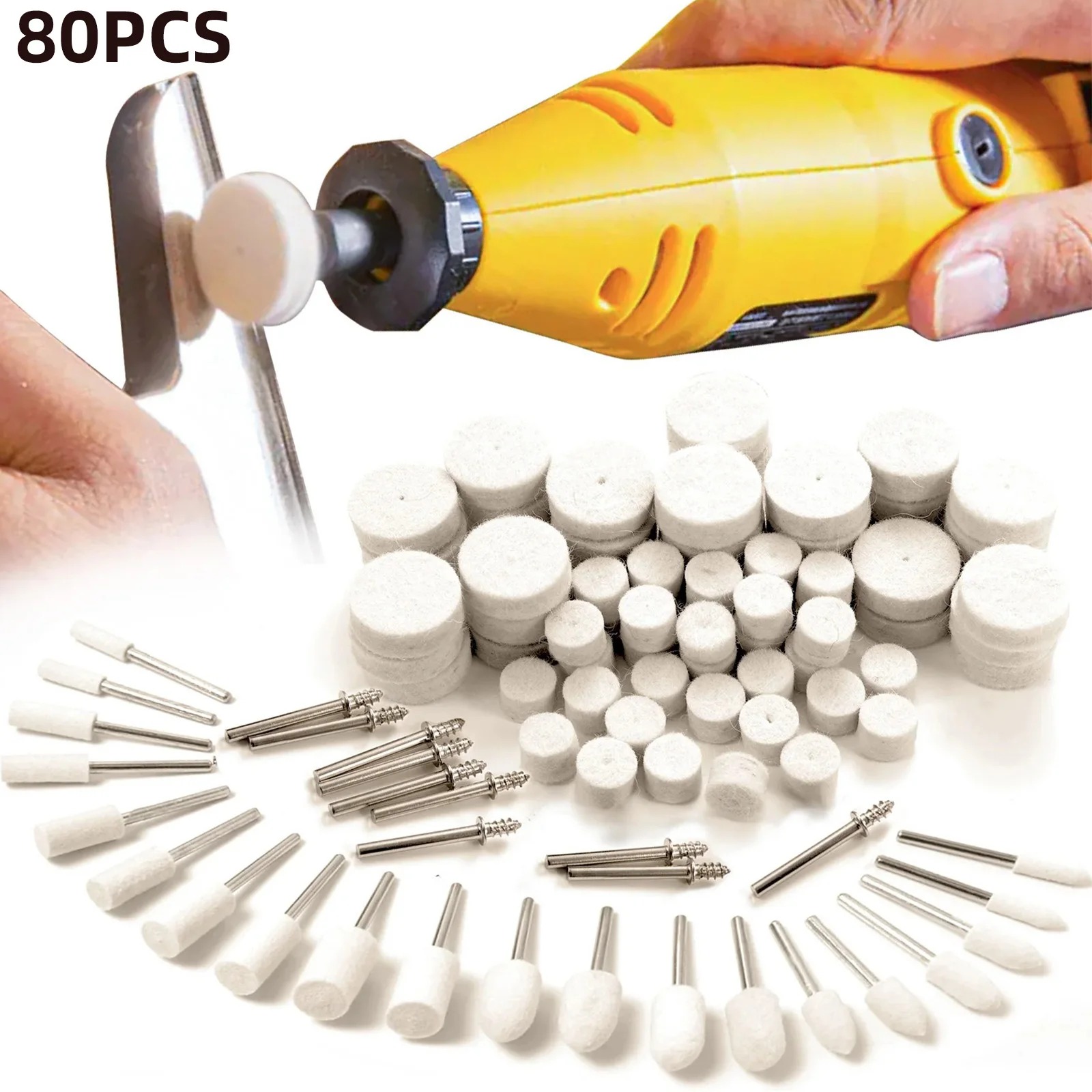 80PCS 울 펠트 버핑 휠 키트, 1/8인치 샹크 로 - Resin Crafts Diy 리뷰 및 가격