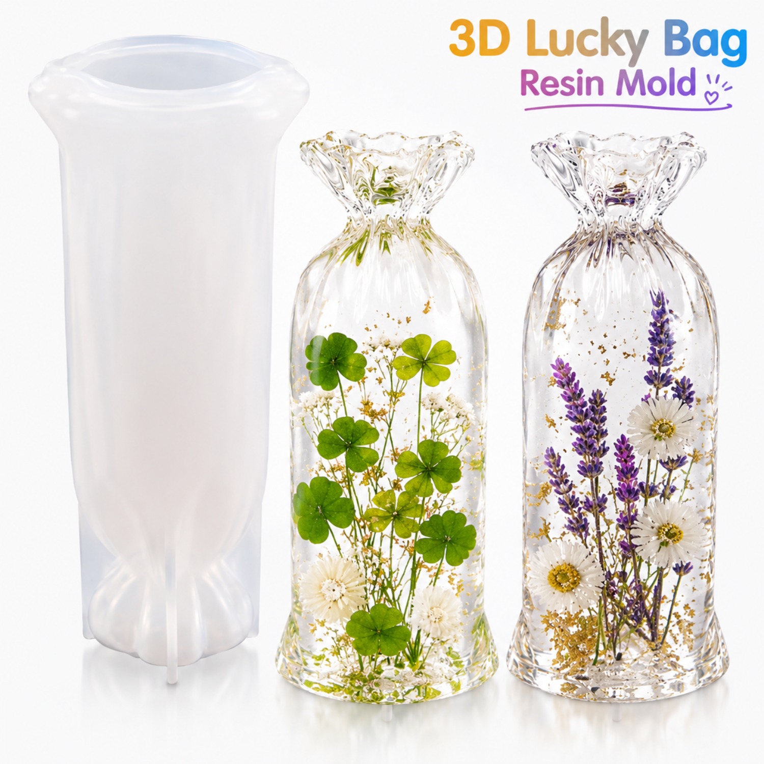 럭키백 레진 실리콘 몰드, 에폭시 레진 주조용 재사용  - Flower Preservation Resin 리뷰 및 가격