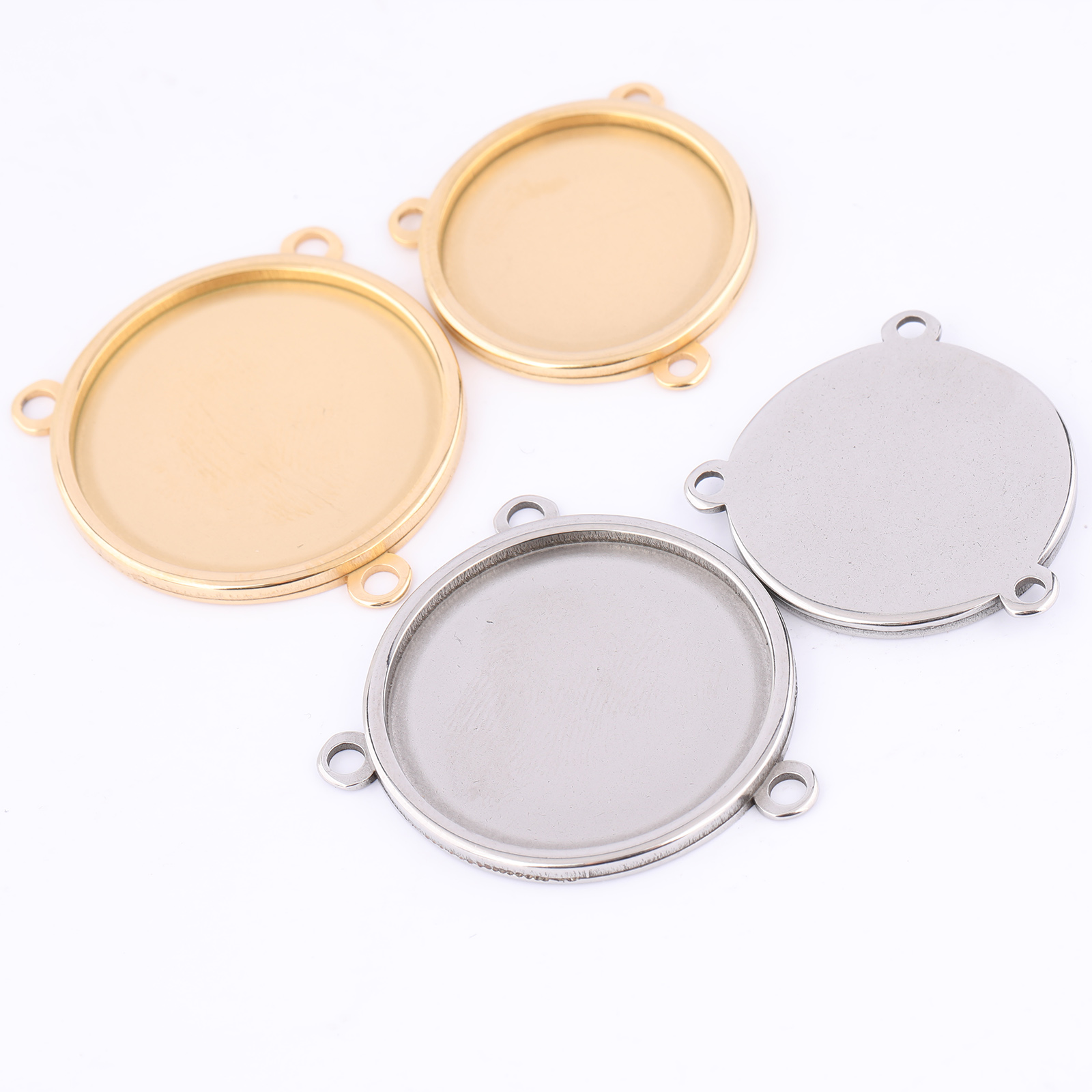 5개 스테인리스 스틸 금도금 16mm 18mm 20mm - Bezels Set Pendant 리뷰 및 가격