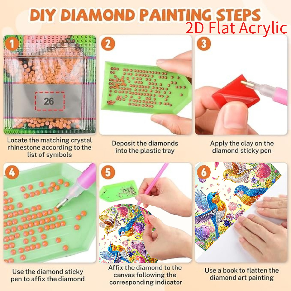 2D 플랫 아크릴, 5D DIY 다이아몬드 페인팅 키트 - Resin Craft For Beginners 리뷰 및 가격