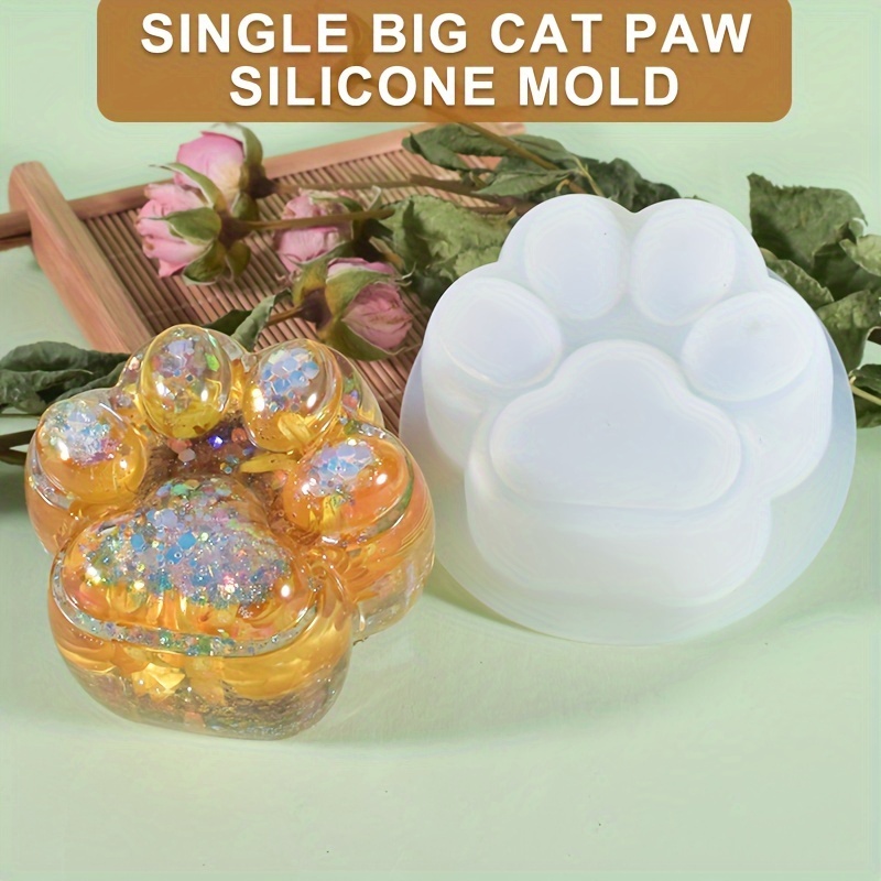 1 대형 고양이 발 실리콘 몰드, 적용 가능한 DIY  - Resin Craft Ideas 리뷰 및 가격