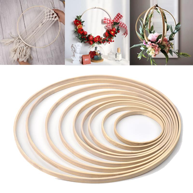 1/5Pcs 8 33cm 나무 DIY 수제 포수 자수  - Wood Ring Blank 리뷰 및 가격